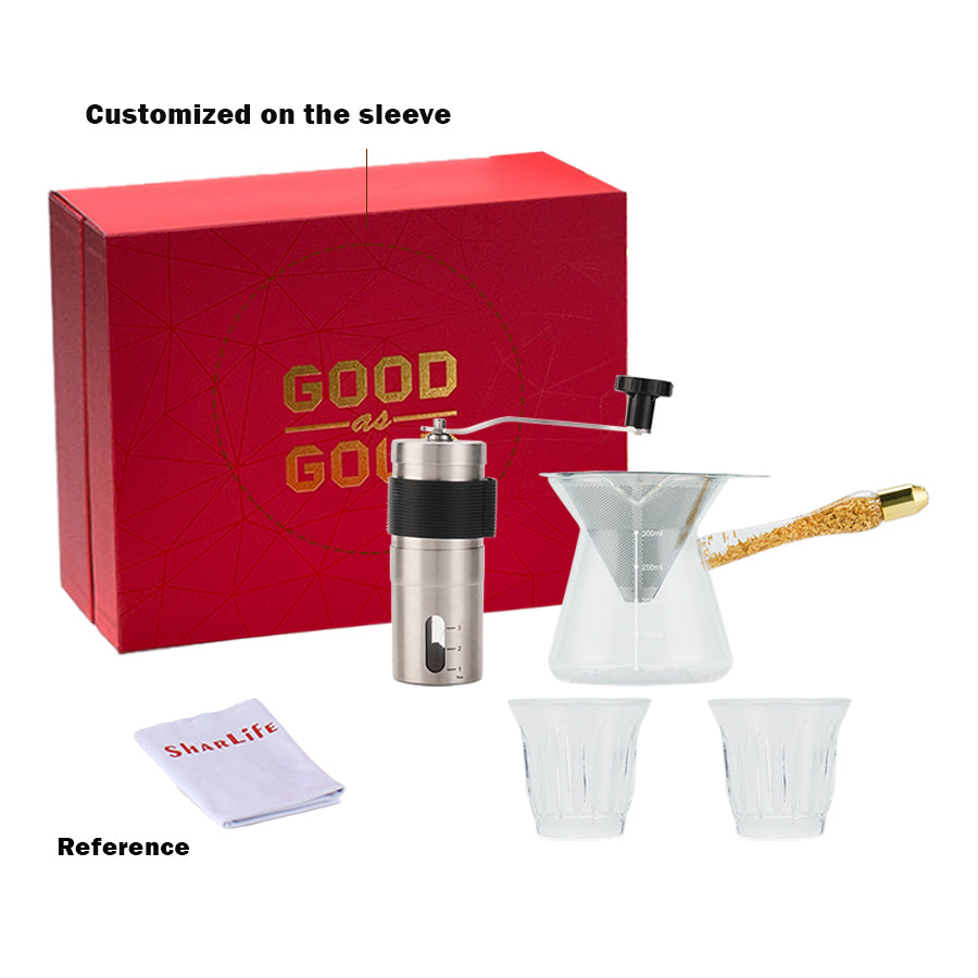 Quality Time Coffee Cups Set with Grinder
