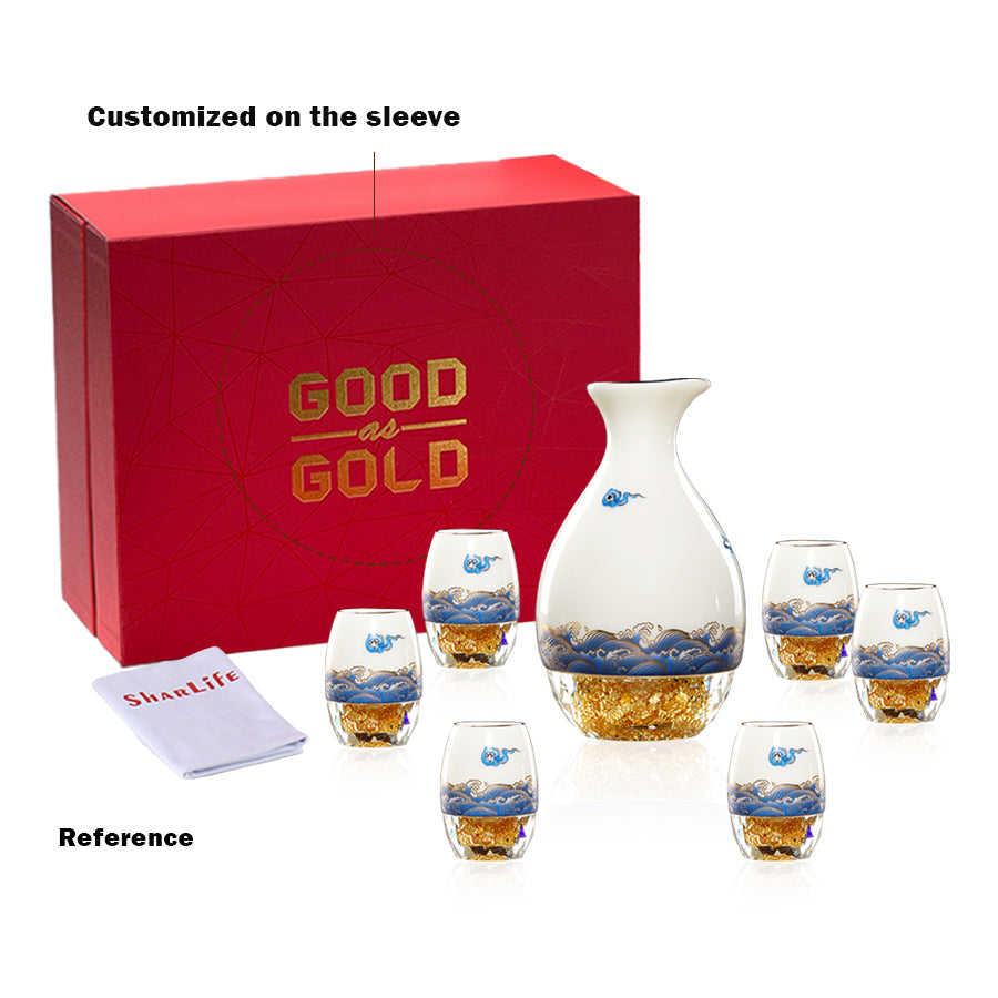 Blue Sky and Ocean Shot Glasses Set