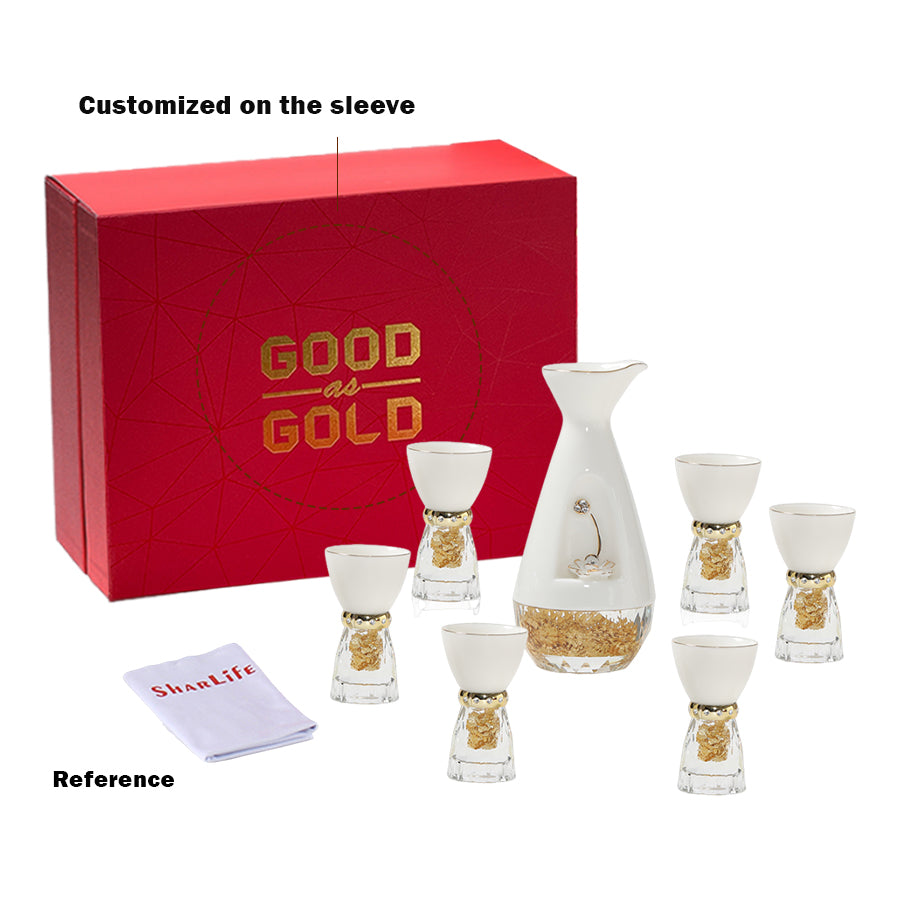 White Ceramic Lotus Shot Glasses Set