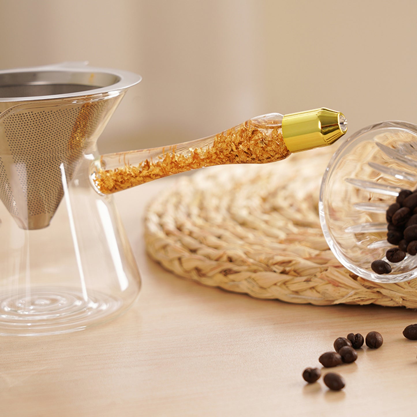 Quality Time Coffee Cups Set with Grinder