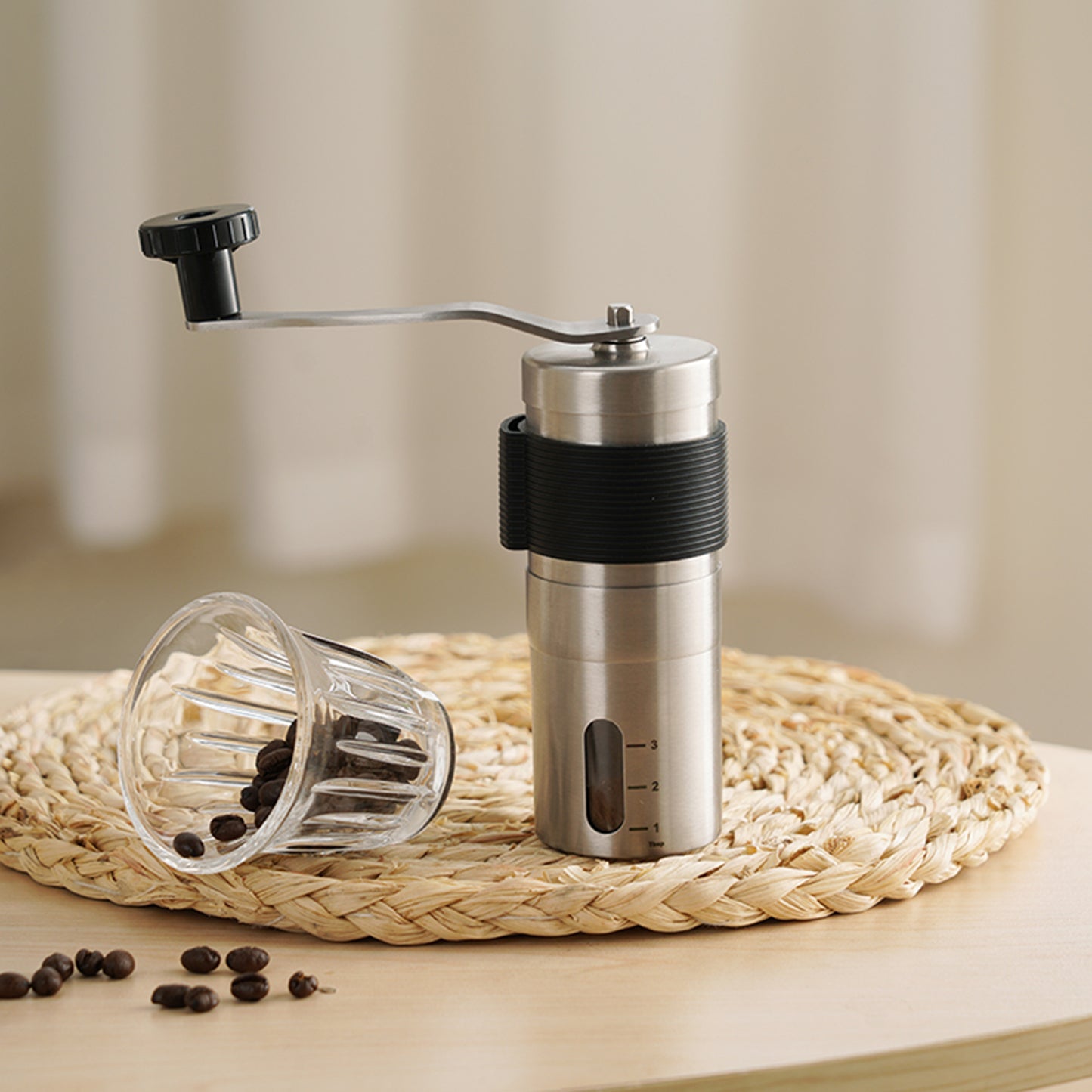 Quality Time Coffee Cups Set with Grinder