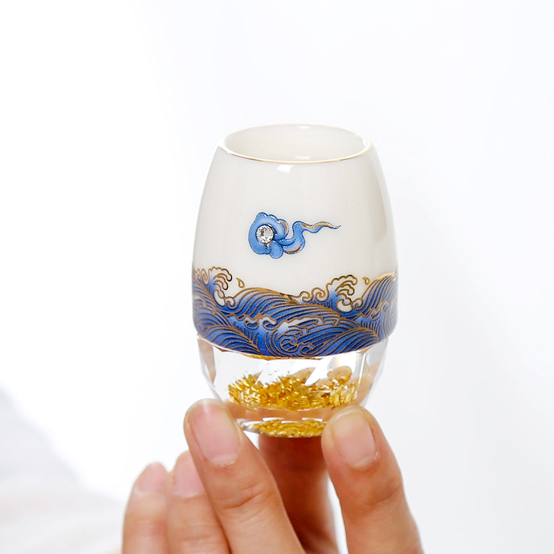 Blue Sky and Ocean Shot Glasses Set