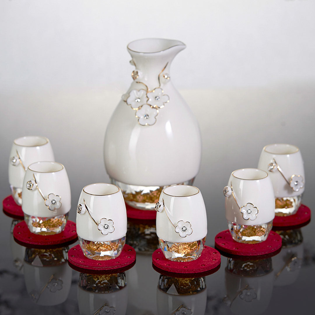 3D Plum Blossom Shot Glasses Set