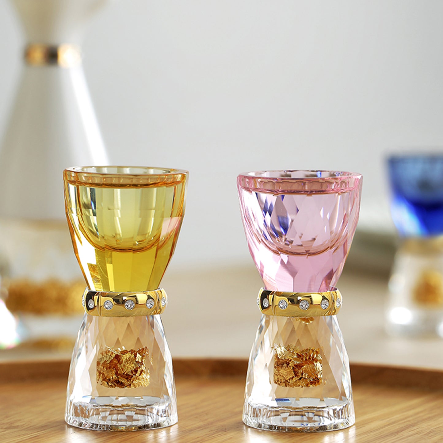 Colorful Glass Crystal Shot Glasses Set