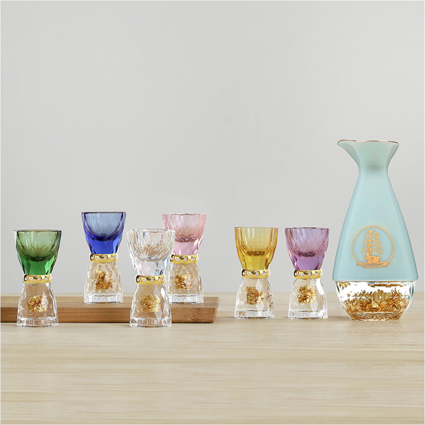 Colorful Glass Crystal Shot Glasses Set