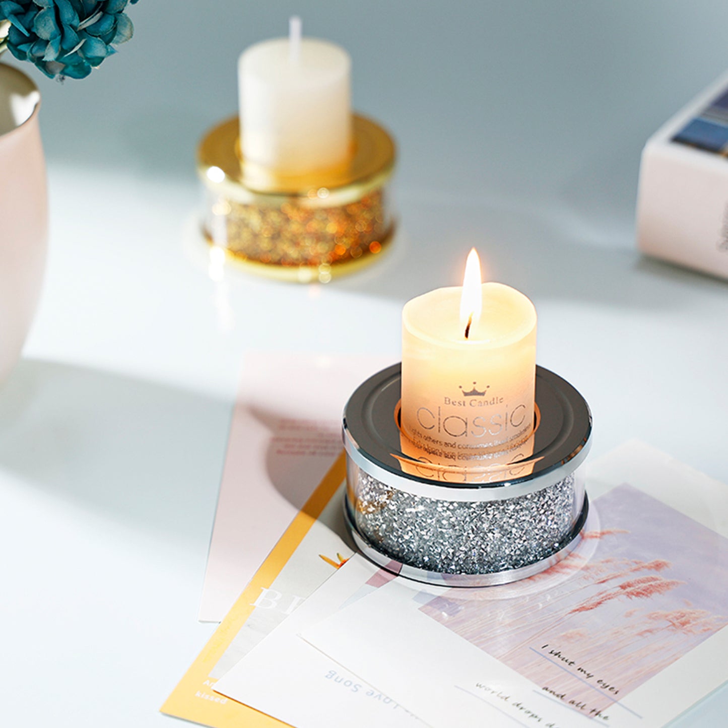 Gold Starlight Candle Holder