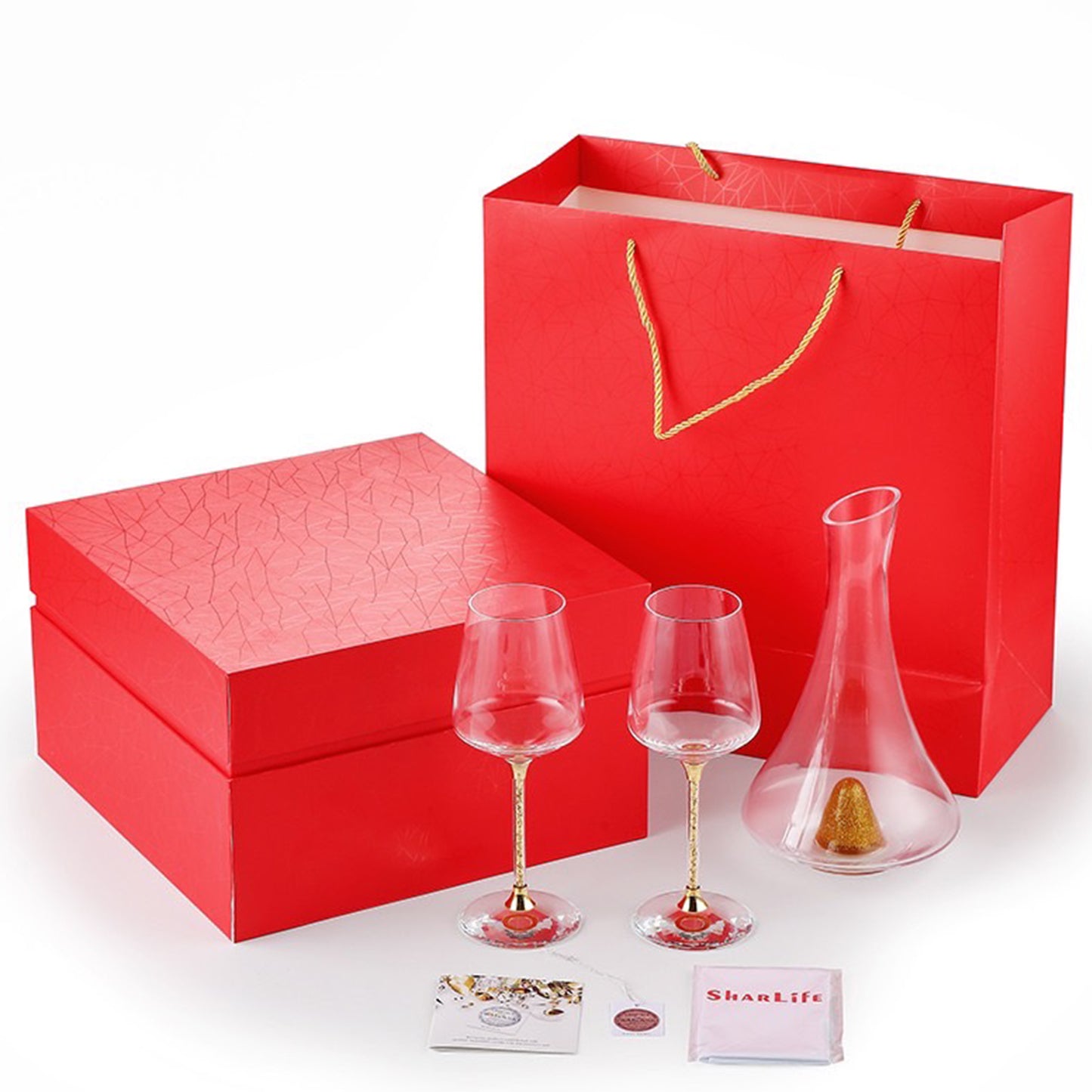Set of 2 Goblets with Decanter