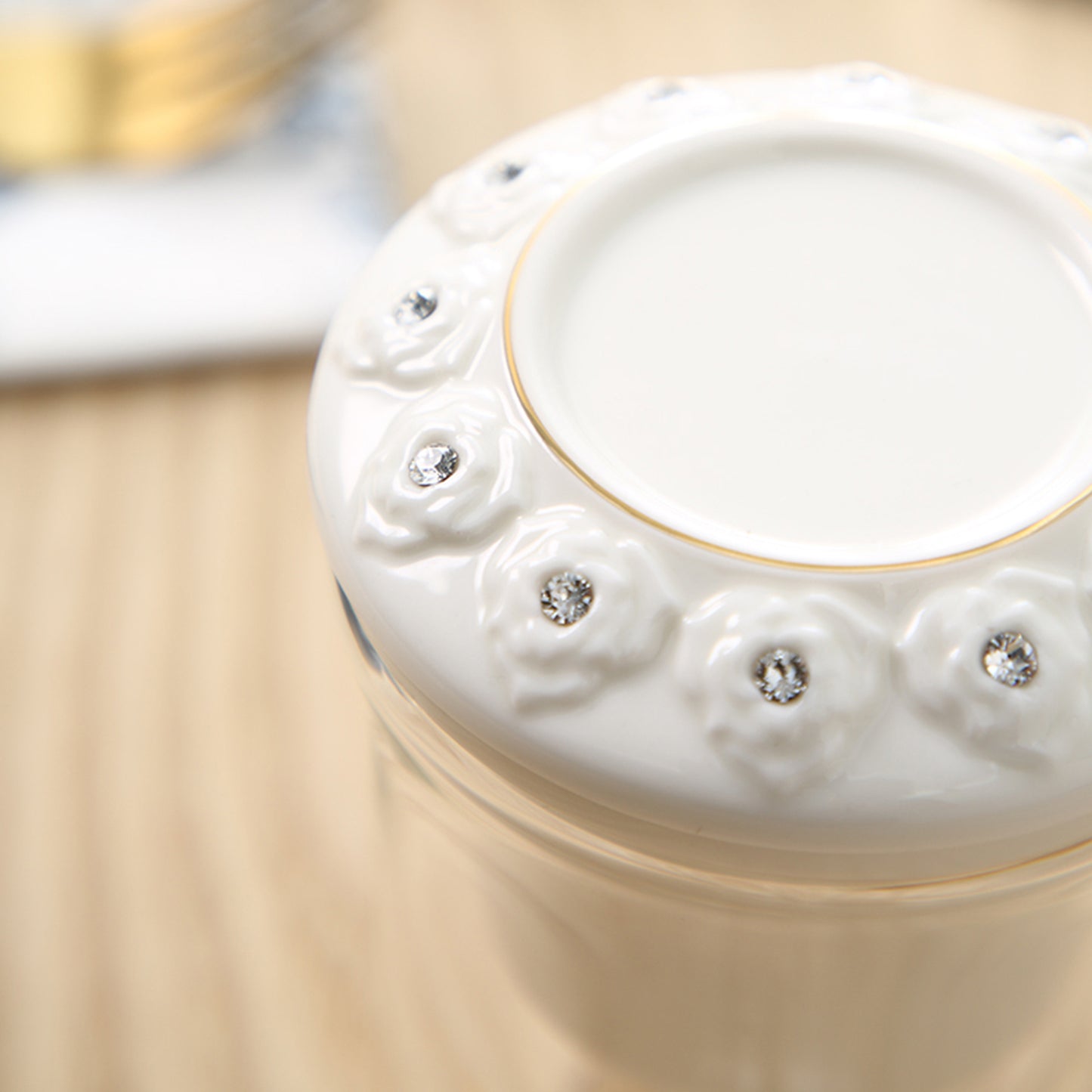 Double Wall Glass Tea Mug with Ceramic Infuser