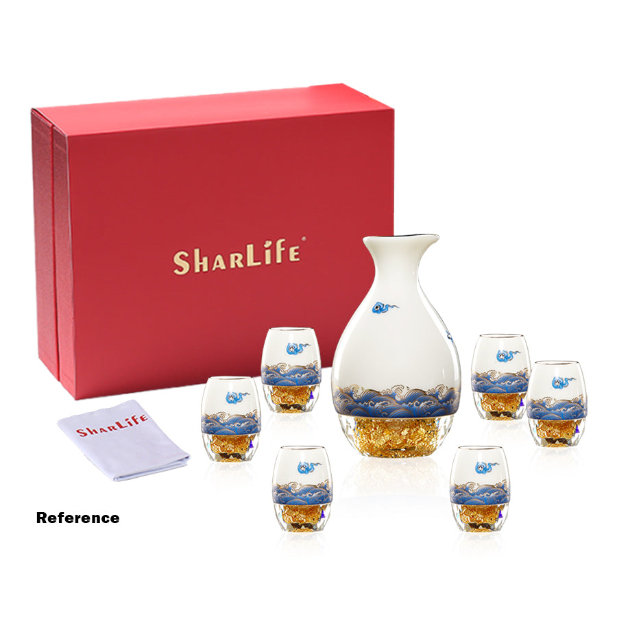 Blue Sky and Ocean Shot Glasses Set